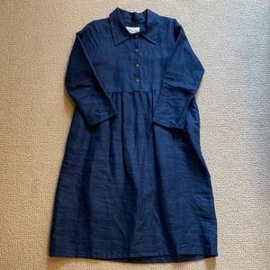 Conscious clothing dress, linen, long sleeves, size large. Worn 3 times.